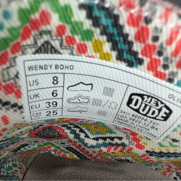 EUC Hey Dude Wendy Boho Rose Slip-on Shoes - Picture 8 of 8